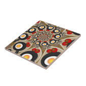 Brunch Fraktal Art Funny Food, Tomaten, Eier Fliese (Seite)