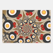 Brunch Fraktal Art Funny Food, Tomaten, Eier Geschenkpapier Set (Vorderseite 3)