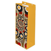 Brunch Fraktal Art Funny Food, Tomaten, Eier Geschenktüte Für Weinflaschen (Vorderseite Schrägansicht)