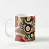 Brunch Fraktal Art Funny Food, Tomaten, Eier Kaffeetasse (Links)