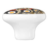 Brunch Fraktal Art Funny Food, Tomaten, Eier Keramikknauf (Seitenansicht)