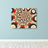 Brunch Fraktal Art Funny Food, Tomaten, Eier Leinwanddruck (Insitu (Holzboden))