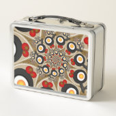 Brunch Fraktal Art Funny Food, Tomaten, Eier Metall Lunch Box (Rückseite)