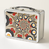 Brunch Fraktal Art Funny Food, Tomaten, Eier Metall Lunch Box (Vorderseite)
