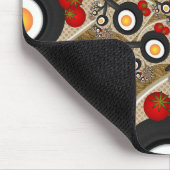 Brunch Fraktal Art Funny Food, Tomaten, Eier Mousepad (Ecke)