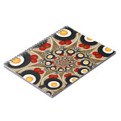 Brunch Fraktal Art Funny Food, Tomaten, Eier Notizblock (Linke Seite)