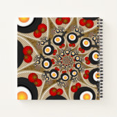 Brunch Fraktal Art Funny Food, Tomaten, Eier Notizblock (Rückseite)