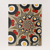 Brunch Fraktal Art Funny Food, Tomaten, Eier Puzzle (Vertikal)