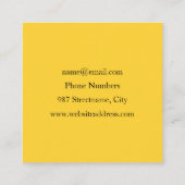 Brunch Fraktal Art Funny Food, Tomaten, Eier Quadratische Visitenkarte (Rückseite)