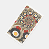 Brunch Fraktal Art Funny Food, Tomaten, Eier Serviette (Ecke)