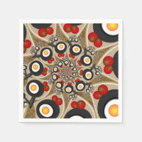 Brunch Fraktal Art Funny Food, Tomaten, Eier