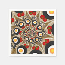 Brunch Fraktal Art Funny Food, Tomaten, Eier