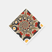 Brunch Fraktal Art Funny Food, Tomaten, Eier Serviette (Ecke)