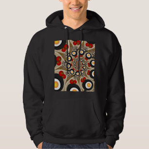 Brunch-Fraktal-Kunst Lustiges Essen, Tomaten, Eier Hoodie