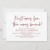 Brunch, Freunde, Liebe, Lässiges Brautparty  Einladung (Vorderseite)