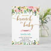 Brunch für Babydusche Party Einladung (Stehend Vorderseite)