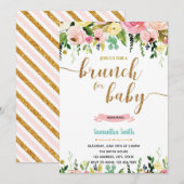 Brunch für Babydusche Party Einladung (Vorne/Hinten)