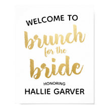 Brunch für das Bride Polterabend Sign