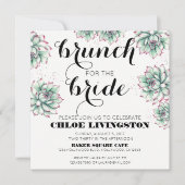 Brunch für die Bride Succulent Dusche Einladung (Vorderseite)
