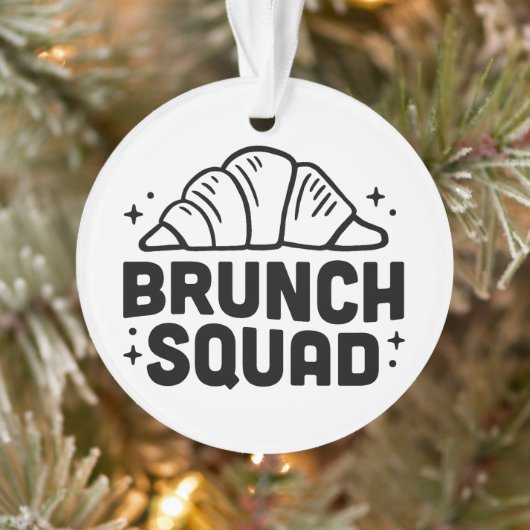 Brunch Girls Croissant Liebhaber Ornament (Baum)