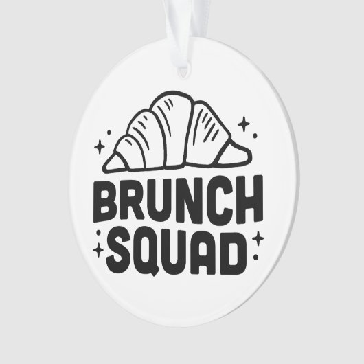 Brunch Girls Croissant Liebhaber Ornament (Vorderseite)