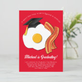 Brunch Graduation Party Einladung (Stehend Vorderseite)