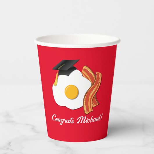 Brunch Graduation Party Pappbecher (Rückseite)