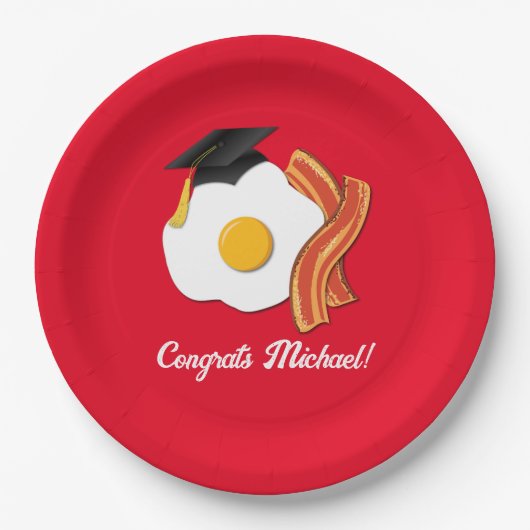 Brunch Graduation Party Pappteller (Vorderseite)