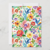 Brunch | Helles Florals Mütter Tag Brunch Einladung (Rückseite)