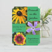 Brunch im Garten Einladung (Stehend Vorderseite)