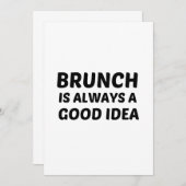 BRUNCH IST IMMER AGOOD IDEA EINLADUNG (Vorne/Hinten)