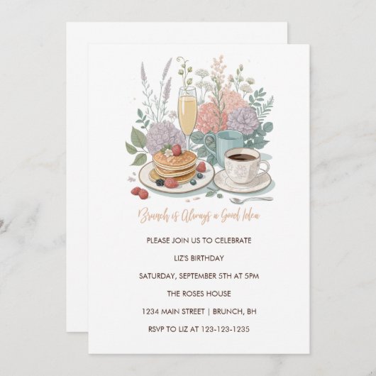 Brunch ist immer eine gute Idee für eine Einladung (Vorne/Hinten)