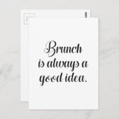 Brunch ist immer eine gute Idee Postkarte (Vorne/Hinten)
