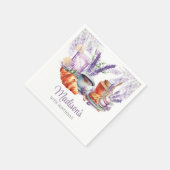 Brunch-Lavendel für Wasserfarbe Serviette (Ecke)