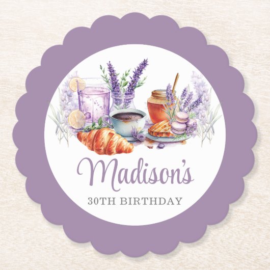 Brunch-Lavendel für Wasserfarbe Untersetzer (Vorderseite)