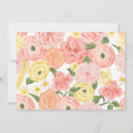 Brunch mit Blumendusche Einladung (Rückseite)