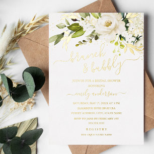Brunch mit Blumenkohl und Brautparty Folieneinladung