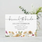 Brunch mit Brautblütendusche Einladung (Stehend Vorderseite)