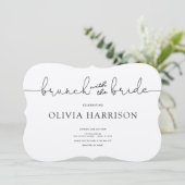 Brunch mit Brautdusche Einladung (Stehend Vorderseite)