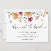 Brunch mit Brautdusche Wildblume Einladung (Vorderseite)