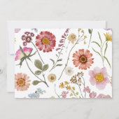 Brunch mit Brautdusche Wildblume Einladung (Rückseite)