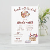 Brunch mit Bride-Brautparty Einladung (Stehend Vorderseite)