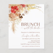 Brunch mit Bride Bridal Dusche Einladung (Vorderseite)