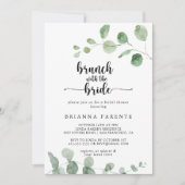 Brunch mit Bride Delight Eukalyptus Dusche Einladung (Vorderseite)