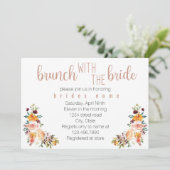 Brunch mit Bride Einladung (Stehend Vorderseite)