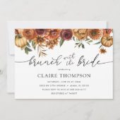 Brunch mit Bride Herbst Brautparty Einladung (Vorderseite)