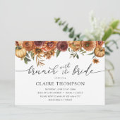 Brunch mit Bride Herbst Brautparty Einladung (Stehend Vorderseite)