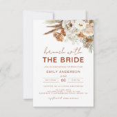 Brunch mit Bride Pampas Grass Brautparty Einladung (Vorderseite)