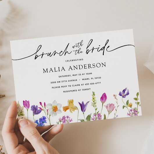 Brunch mit Bride Spring Brautparty Einladung