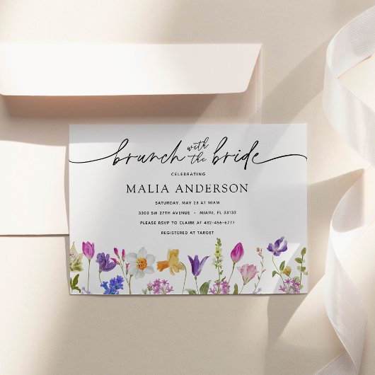 Brunch mit Bride Spring Brautparty Einladung